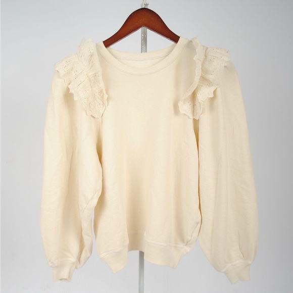 The Great Eyelet Pleat Sleeve Sweatshirt - Picture 4 of 8
